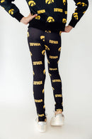 Iowa Black Tigerhawk Leggings