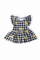 Iowa Plaid Tigerhawk Flutter Twirl Bodysuit