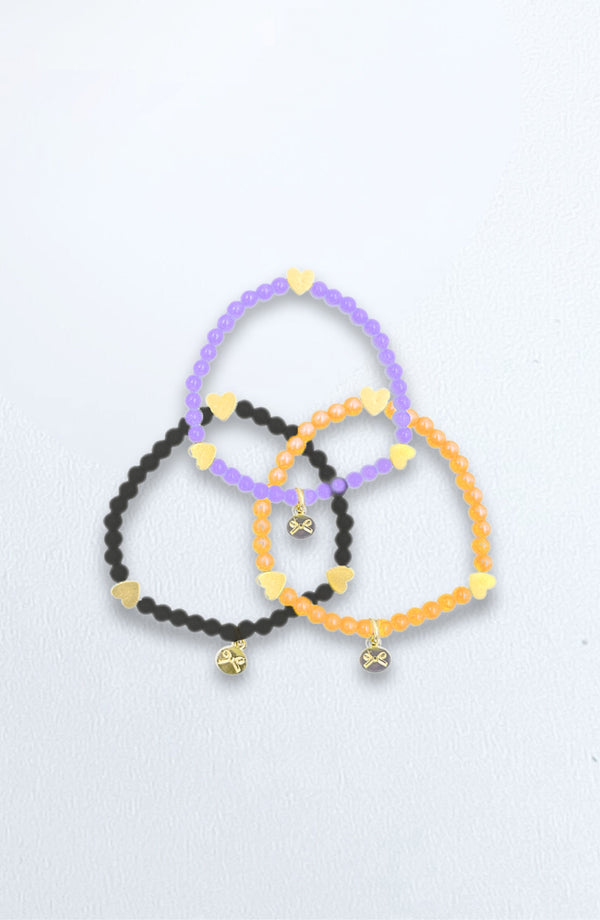Halloween Hearts Bracelet Set
