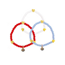 Red, White & Blue Hearts Bracelet Gift Set