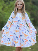 Halloween Bow Spring and Summer Girls Dress
