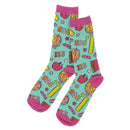 Jane Marie My Teacher Era Tall Socks | Teacher Crew Socks | Cute Back to School Socks | Teal School Supplies Socks | Bossier City, LA