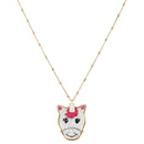 14" Kids Glitter Unicorn Face Necklace
