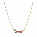Kids 14" Red "Love" with Hearts Necklace