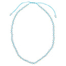 Kids Turquoise Knotted Thread and Opalite Beaded Necklace