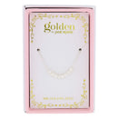 Kids 14" 18K White Gold Plated Mini Pearl Beaded Portion Necklace, 3" Ext