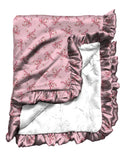 Christmas Candy Satin Ruffle Blanket