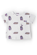 JMU White Duke Dog Ruffle Pocket Tee