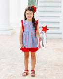 Patriotic Plaid Evie Short Set