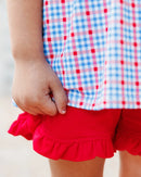 Patriotic Plaid Evie Short Set