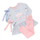 Girls Birthday Cake Pants Set | Personalized Birthday Outfit | Boutique Toddler & Little Girls Two-Piece Set | Bossier City, LA