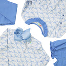 Blue Trellis Bow Girls 1/4 Zip Pullover & Legging Set | Fall Boutique Outfit | Bossier City, LA
