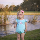 Sea Life Flutter Bubble Romper | Baby Girl Ocean Outfit | Boutique Summer Bubble