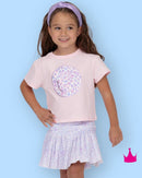 Azarhia Girls Glitter Leopard Smiley Pink Boxy Tee | Boutique Girls Graphic Shirt