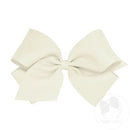 Classic Grosgrain Hair Bow (Plain Wrap) – Antique White