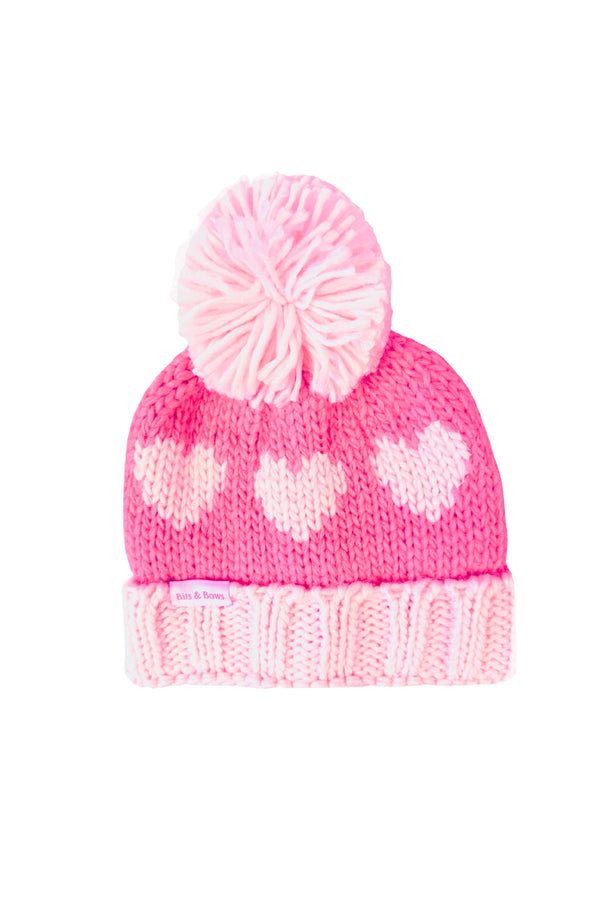 Hearts Bobble Hat