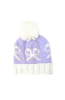 Lavender Bows Bobble Hat