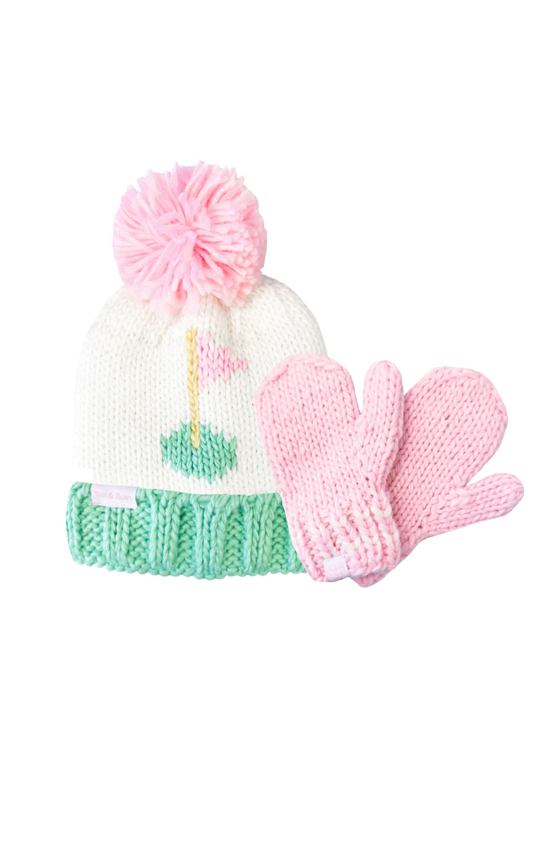 Golf Flag Bobble Hat, Pink