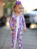 Halloween Ghost Pumpkin Girls Romper Ruffle Zipper