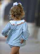 Halloween Thanksgiving Embroidered Pumpkin Girls Bloomer Set