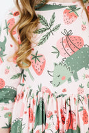 Hear Me Roar 3/4 Sleeve Pocket Twirl Dress