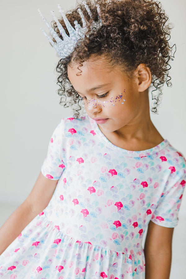 Mermaid Scales S/S Pocket Twirl Dress