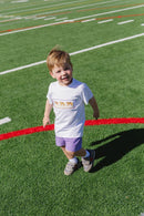 Boys Purple Tiger Smocked Short Set – LSU-Inspired Boys Game Day Outfit | The Prissy Pelican Boutique Bossier City, LA