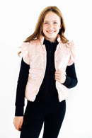 Light Pink Checker Puffer Vest