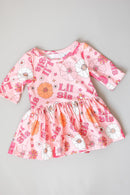 SALE Lil Sis Floral 3/4 Twirl Bodysuit