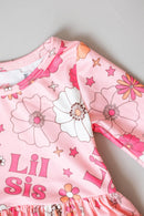 SALE Lil Sis Floral 3/4 Twirl Bodysuit