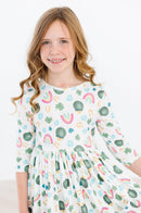 Luck of the Irish 3/4 Sleeve Pocket Twirl Dress