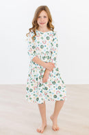 Luck of the Irish 3/4 Sleeve Pocket Twirl Dress