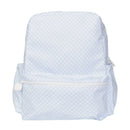 Apple of My Isla Blue Gingham Wipeable Large Backpack | Kids School Backpack | Bossier City, LA