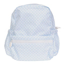 Apple of My Isla Blue Gingham Wipeable Large Backpack | Kids School Backpack | Bossier City, LA