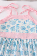 Marine creature print woman dress