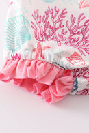 Pink Shell Embroidered Bubble