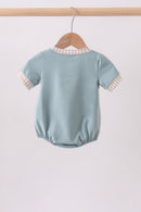 Blue gray Puppy embroidery bubble