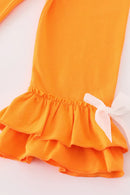 Pumpkin French Knot Girl Pant Set – Boutique Fall Outfit for Toddlers & Girls 🎃🍂