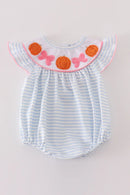 Pumpkin French Knot Girl Bubble – Baby Fall Outfit