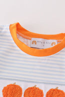 Pumpkin French Knot Boy Shorts Set – Fall Ready Outfit for Boys