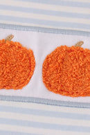 Pumpkin French Knot Boy Shorts Set – Fall Ready Outfit for Boys