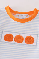 Pumpkin French Knot Boy Pant Set – Fall Outfit for Boys