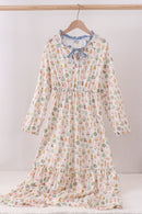Nutcracker print tiered mom dress