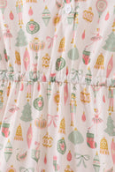 Nutcracker print tiered mom dress