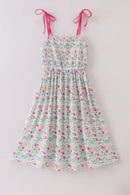 Meadow delight smocked mom dress