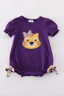 LSU Bow Tiger Applique Bubble