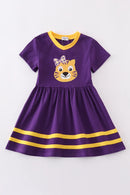 LSU Bow Tiger Applique Dress