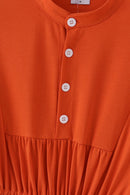 Rust tiered mom ruffle dress