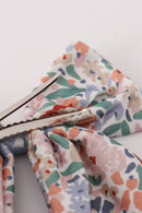Blue floral print sailor bow