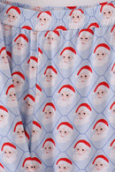 Blue santa claus bamboo dad pajamas set